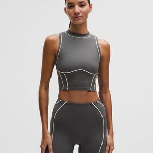 Ultralu Contour-Seam Cropped Tank Top
